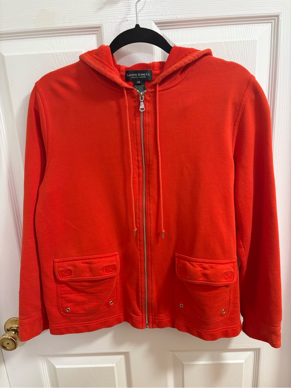 bright orange full-zip hoodie from Lauren Jeans Co. Ralph Lauren